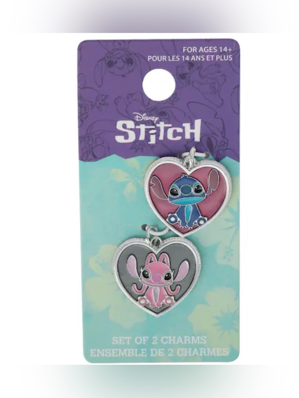 Heart Pet Charms - Blue & Pink (Set of 2)